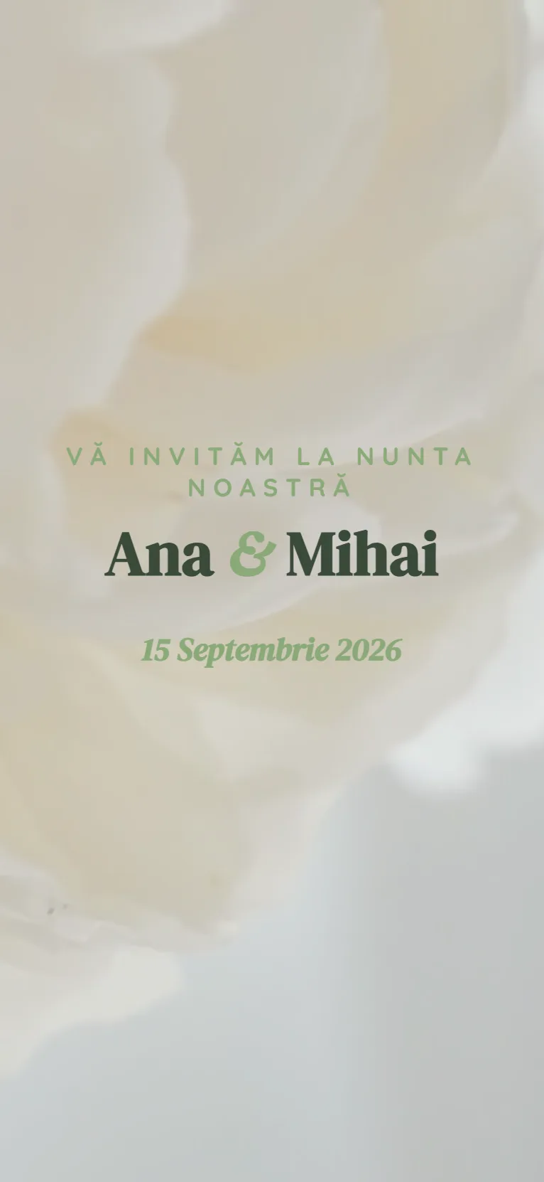 Invitație nuntă Ivory